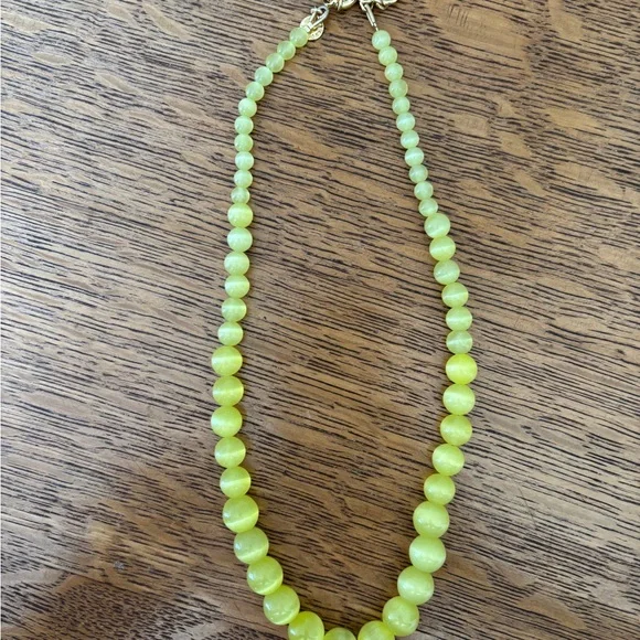 Talbots Lemon Yellow Beaded Necklace - Picture 1 of 2